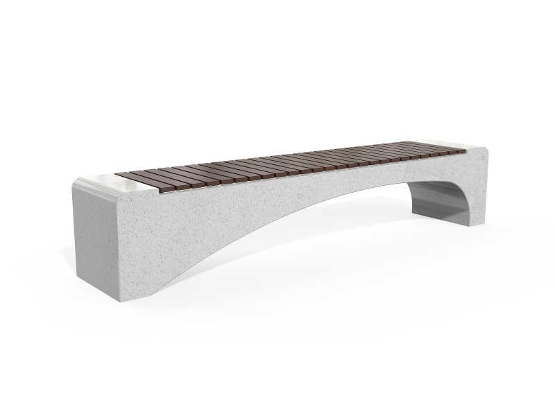 CONCRETE BENCH 233 PS Resysta polished aggregate