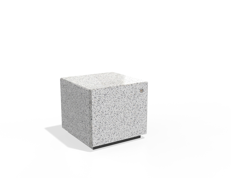 Concrete Stool 268 O seat polished, sides exposed aggregate