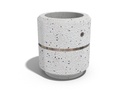 ROUND CONCRETE PLANTER 20 exposed aggregate