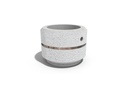 ROUND CONCRETE PLANTER 23 exposed aggregate