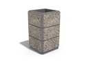 SQUARE CONCRETE PLANTER 76 exposed aggregate