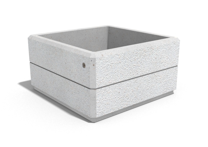 SQUARE CONCRETE PLANTER 75 exposed aggregate