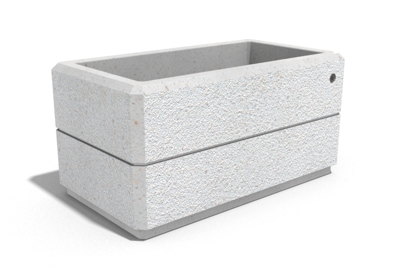 RECTANGULAR CONCRETE PLANTER 79 exposed aggregate