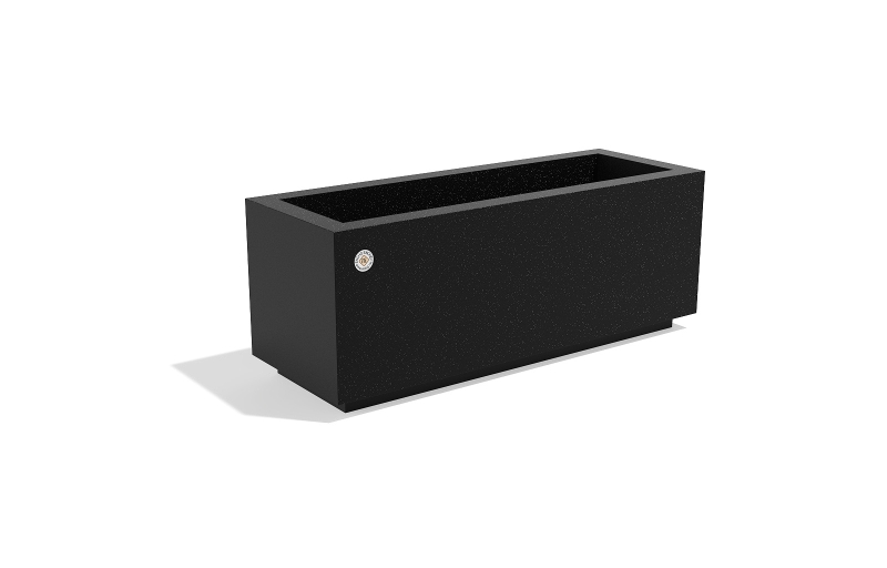 METAL PLANTER 400-WT stainless steel, wheels and pull out tray
