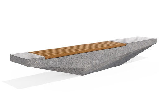 CONCRETE BENCH 321 PS polished aggregate