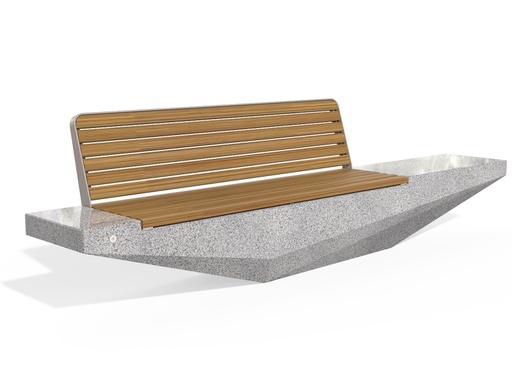 CONCRETE BENCH 322 PS polished aggregate