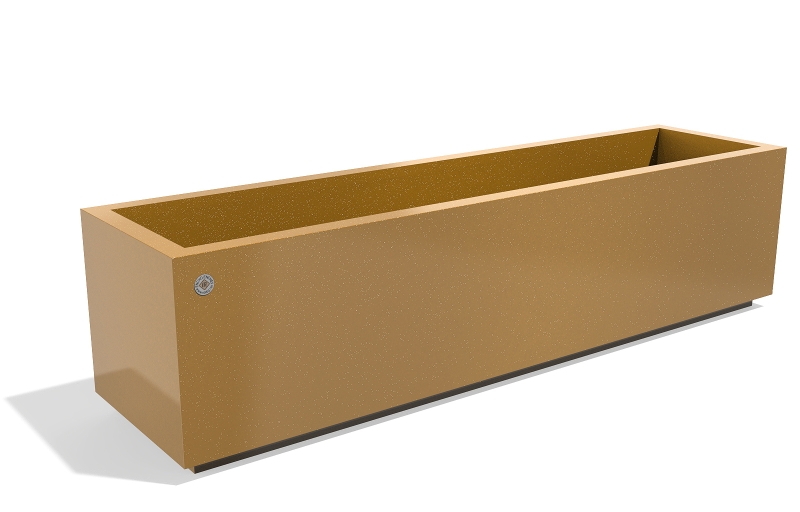 METAL PLANTER 402-WT stainless steel, wheels and pull out tray
