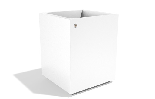 METAL PLANTER 405-WT, stainless steel, wheels and pull out tray