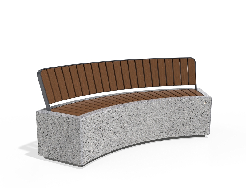 CONCRETE BENCH 268 E ES exposed aggregate
