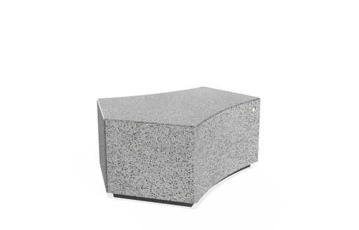 CONCRETE BENCH 268 Z1 seat polished, sides exposed aggregate