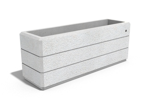 RECTANGULAR CONCRETE PLANTER 131 exposed aggregate