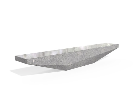 CONCRETE BENCH 320 E seat polished aggregate, sides exposed aggregate