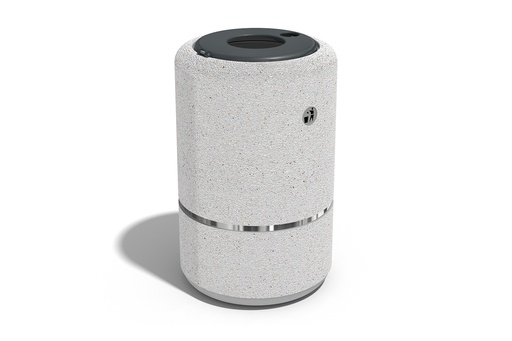 CONCRETE LITTER BIN 36 E50 exposed aggregate 50L