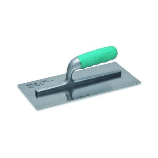[ST-Ac-00000870746] STEEL TROWEL 280X120 MM WITH GREEN RUBBER HANDLE